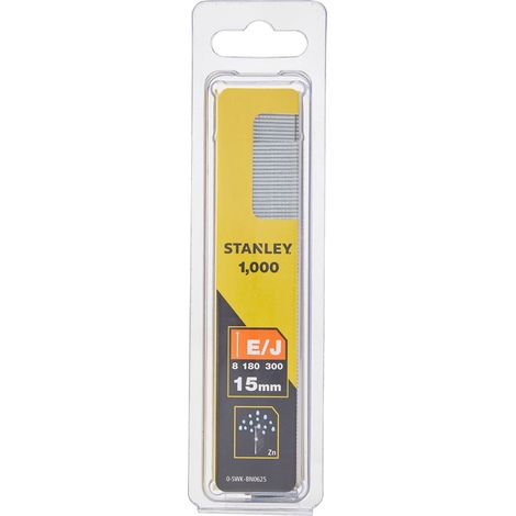 Swkbn 15mm Brad Nail Pack of 1000 for Stanley Nailers