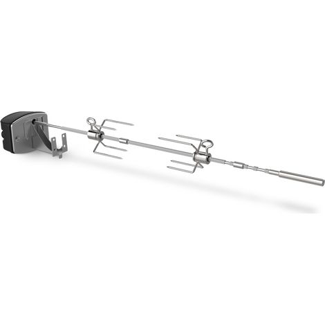 Weber – Rôtissoire barbecue Spirit et à pellets – Broche motorisée en acier inoxydable – Cuisson homogène volailles et rôtis – Charge maximale 5kg (1/5)