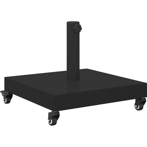 Base moderna per ombrellone da esterno quadrata 45 x 45 x 31,5 cm in acciaio nero 020058934