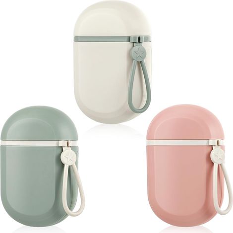 Set of 3 portable travel soap boxes - Waterproof - With drainer - For camping, fitness and outdoor use (1/5)
