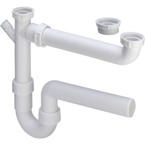 Ablaufverbindung 79485 in G1 1/2 x 50mm x 90-310mm Kst. weiss