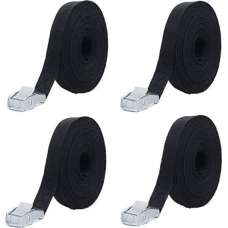 Lot de 4 sangles de fixation de 2 m, idéales pour fixer un porte-vélos. (1/4)