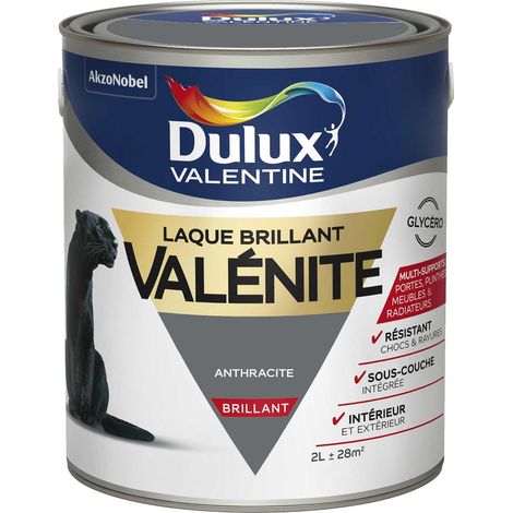 Peinture Laque Valénite Brillant Anthracite 2 L - Dulux Valentine