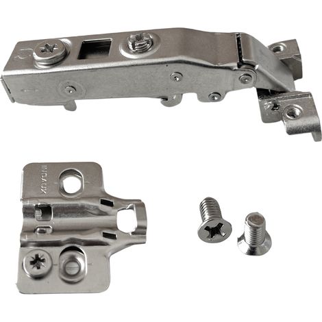 Evotrade – Charnière amortie pour porte en aluminium 20x20 – Ajustement 3D – Fonctionnement silencieux – Base et vis incluses