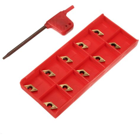 Insertos CNC, DCMT070204 US735 DCMT21.51, insertos de carburo, con chaveta, aptos para herramientas de torno. (1/5)