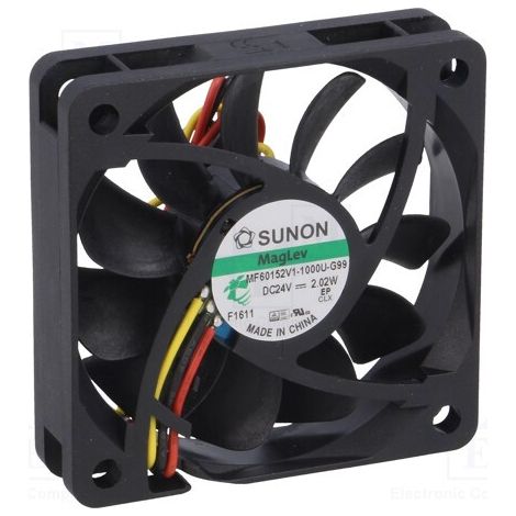Ventilateur 24vdc 60x60x15mm 1,8w 3 Fils Roulement Vapo Mf60152v1-g99-a