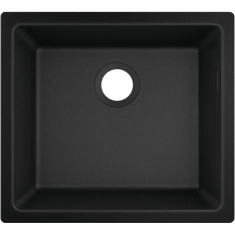 Hansgrohe - Fregadero de granito bajo encimera S510-U450, negro grafito 43431170 (1/5)