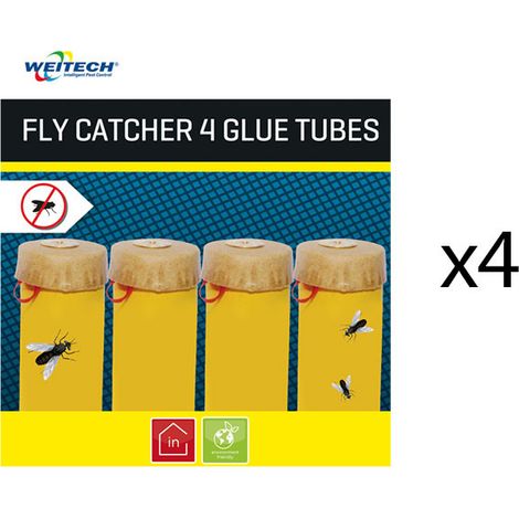 WEITECH Pack 4x Glue Tubes Elimine mouches et moucherons (1/3)