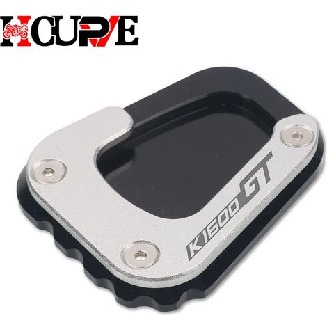 (Noir - K1600GT) Plaque d'extension de béquille latérale CNC compatible avec BMW K1600B, K1600GT, K1600GTL (2017-2020) maxpower (1/4)