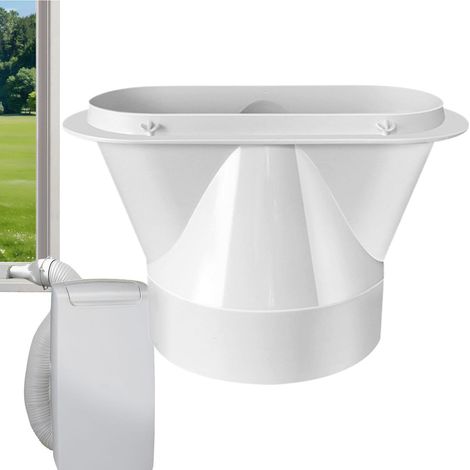 Raccord de tuyau portable de climatisation  Connecteur de tuyau plat  Coupleur de tuyau d'évacuation AC portable  Pour les tuyaux de 130 mm et 150 mm de diamètre d'appartements, cuisines, chambres (1/5)