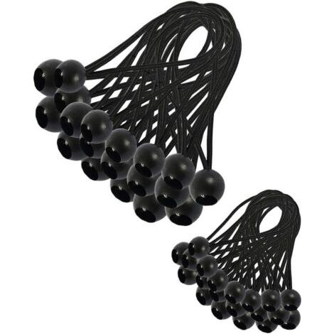 Alovez - 30 Pièces Tendeur Elastique, Tendeur Bache, Sandow Elastique, Tendeur Élastique pour Pavillon, Bâche, Camping, Tente, Rideaux Harnais d’Extension(200mm and 150mm) (1/5)
