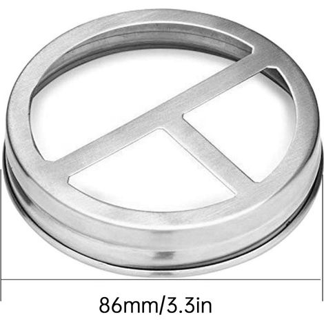 Deckel für Einmachgläser, 1 Stück, passend für Gläser mit 8 cm Durchmesser, mit 3 Fächern, multifunktionaler Edelstahldeckel für Gläser, zur Aufbewahrung von Schulmaterialien, Schminkpinseln oder Zahn