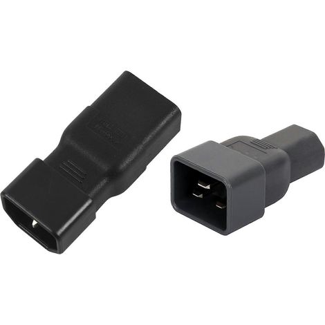 IEC C14 Stecker auf C19 Buchse Netzadapter und 1 IEC 320 C13 auf C20 beiger Netzadapter (1/5)