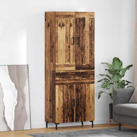Highboard mit Schubladen 2 pcs Altholz Holzwerkstoff