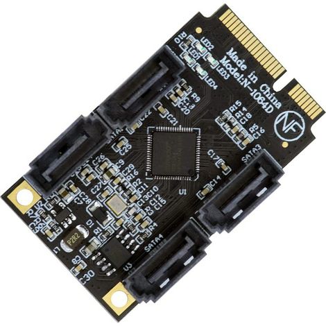 1 Carte d'extension , 4 ports SATA 3.0, 6 Gbps, pour disque dur SSD, échange à chaud (1/5)