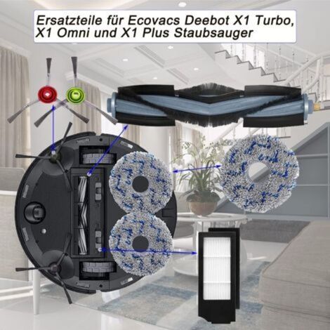 Fictezlove Kit d'accessoires pour Ecovacs Deebot X1 Omni X1 (1/5)