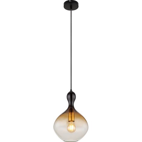 Globo - lámpara colgante - Aladdin - negro - vidrio - Ø 23cm - (1/5)
