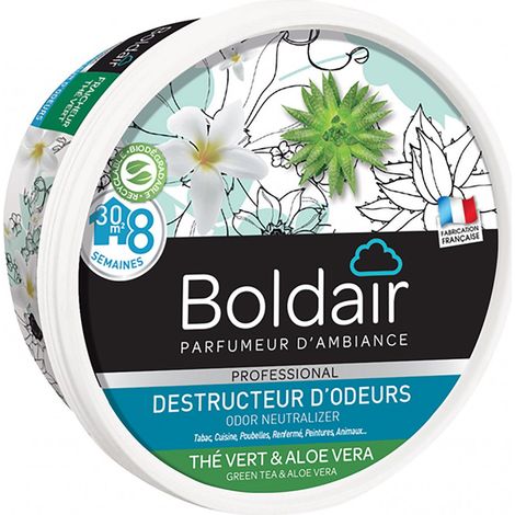 Destructeur d'odeurs Boldair bloc gel 300g thé vert (1/4)