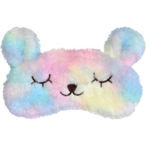 Masque de sommeil mignon en peluche douce et moelleuse, motif animal, bandeau fantaisie amusant en 3D. (1/4)