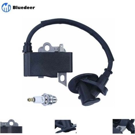 Module de bobine d'allumage pour tronçonneuses Stihl MS181, MS211, MS211C, MS171 - Pièces de rechange avec bougie d'allumage 1139 400 1307-Crezuo