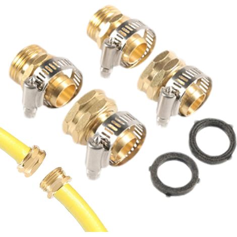 Schlauch Reparatur Set Messing Adapter Mit Schellen Garten