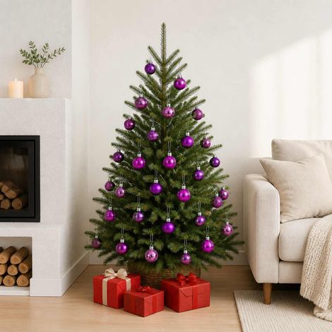 vidaXL Juego de bolas navideñas 150 uds. Lila 3 cm Poliestireno (1/5)