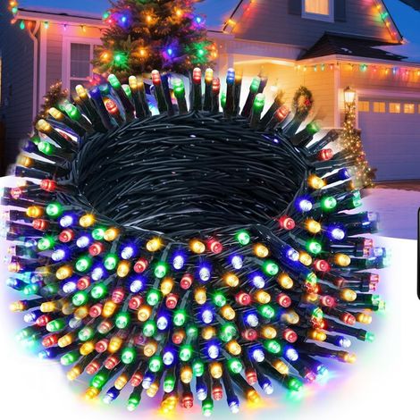 Guirlandes Lumineuses Solaires, Lumières d'Halloween 20M 200LED Extérieur Guirlande LED pour Décoration Halloween Fête Club Jardin, Multicolore (1/4)