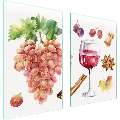 PIASTRA PROTETTIVA IN VETRO PER CUCINA 65x52 VINO (1/5)
