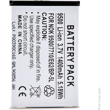 NX - Batterie téléphone, smartphone, GSM pour Nokia 3.7V 1300mAh - BP-5LBP5L