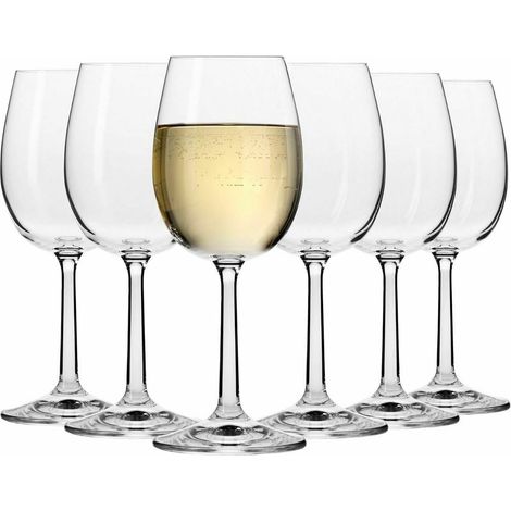 Verres à Vin Blanc 280 ml Lot de 6 Collection Pure Cristal Sans Plomb Silhouette Élancée et Classique (1/5)