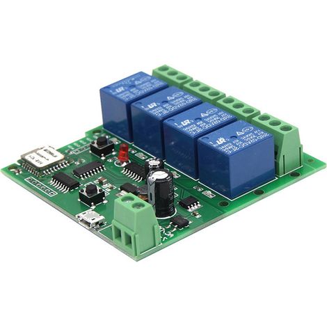 Relais WiFi 4 Canaux, Module Interrupteur Intelligent eWeLink avec Contrôle Vocal Alexa et Timer pour Automatisation Domotique