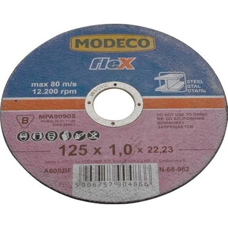 Disco da taglio professionale Modeco 230 mm acciaio