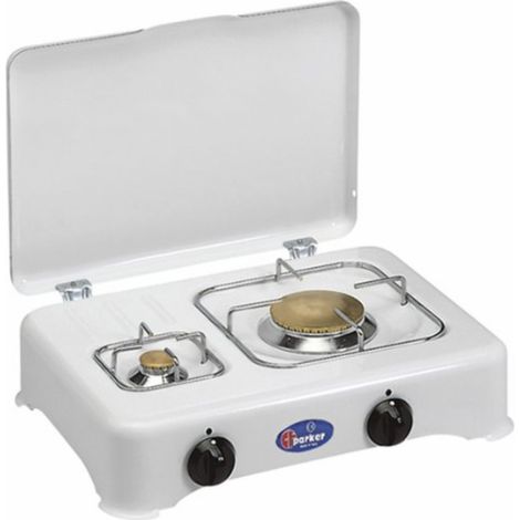 CUCININO FORNELLO A GAS 2 FUOCHI GRANDE PICCOLO 41CM X 29 PARKER GPL