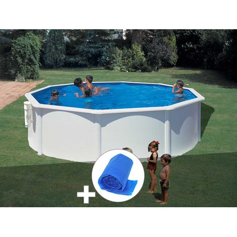 GRE – Piscine hors sol ronde acier 4,80 m – Hauteur 1,22 m – Volume 17,45 m³ – Épurateur 3,8 m³/h inclus – Montage rapide 2h