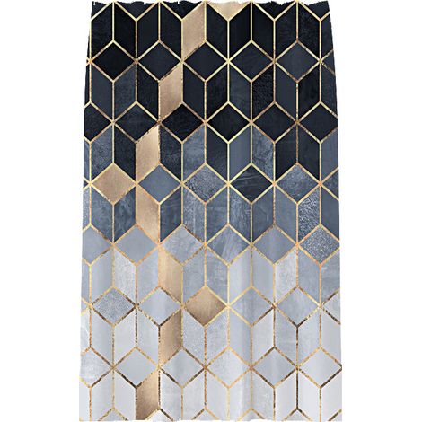 BEBUSINGOTO Rideau de Douche Anti Moisissure 180x180cm en Tissu Polyester. Original Rideau de Bain Impermeable Lavable en Machine. avec 12 Crochets pour Salle de (1/4)