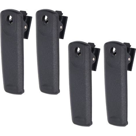 Lot de 4 clips de ceinture noirs pour radios portables bidirectionnelles, compatibles avec les modèles Standard Horizon HX400 W, VX290 et SBR-29LI. (1/5)