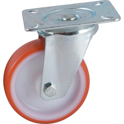 Avl AVL D125 Ruota pivotante in poliuretano rossa 125 mm