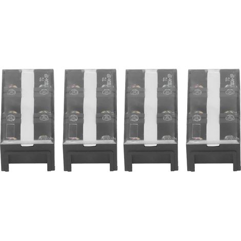 Borne de Barrière Filaire 4 Pièces, Fixation Double Rangée TC 600V 60A 3 Pôles (603) pour Installation Électrique Professionnelle (1/5)
