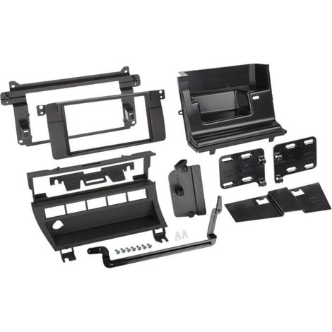 Kit Support Autoradio compatible avec BMW serie 3 E46 5 boutons Noir