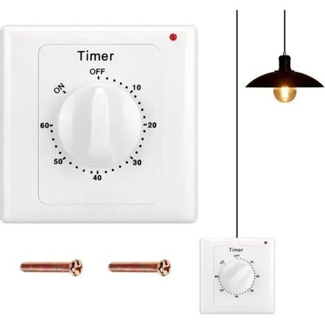 Countdown switch: 60-minute timer light switch with timer, water-resistant, for digging holes (1/5)