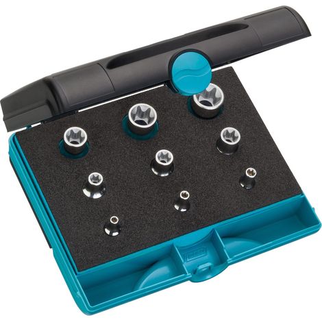 HAZET Werkzeug-Satz TORX® 1557/9 Vierkant hohl 6,3 mm (1/4 Zoll), Vierkant hoh