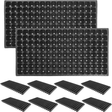 10Pcs Plateau de Germination de Graines 128 Cellules Plateaux de Semis de Jardinage Plateau de Départ de Graines pour La Croissance des Graines à Partir de 80G (1/5)