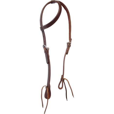 Testiera western  a orecchio in cuoio ingrassato americano Brad Ren's: Full, Marrone 04
