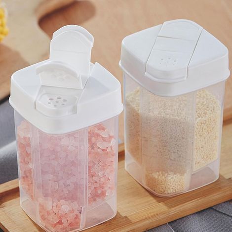 2-Pack Seasoning Dispenser, Large Particle, Salt, Sugar, Spices, Kitchen Container (1/5)