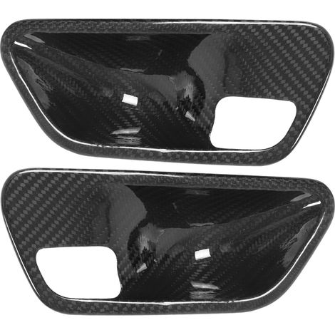 Garnitures de poignées de portes intérieures gauche/droite en carbone, pièces de rechange compatibles BMW Séries 3, 4, 5, kit de remplacement esthétique (1/5)