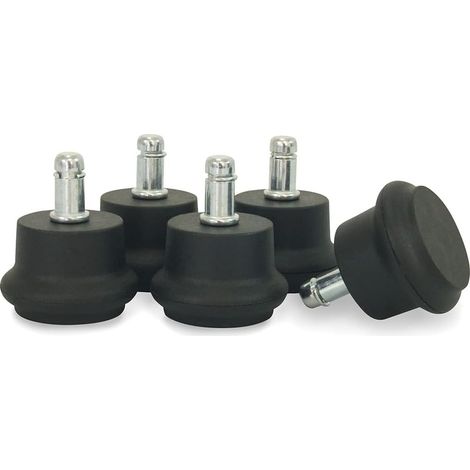 Pieds fixes pour Fauteuil de bureau Universels – Couleur Noir - Lot de 5