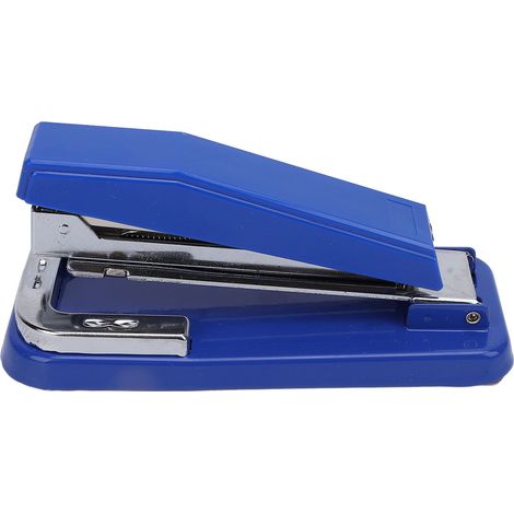 Agrafeuse rotative compacte pour livres, capacité de 25 feuilles, compatible avec papier 24/6 et 26/6, carton, cuir, bleu (1/5)