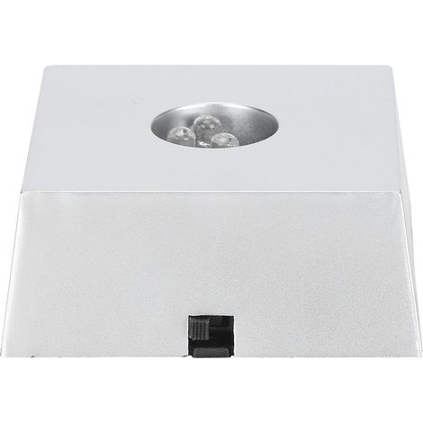 Base lumineuse LED colorée pour minéraux, socle trapézoïdal éclairant pour cristaux et pierres (1/5)