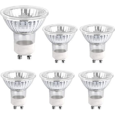 Ampoule Halogene GU10 35W 230V, 380lm Blanc Chaud 2700K, Dimmable Ampoule Spot Halogene, pour Lumière d'armoire, Lumières d'exposition, pack de 6 (1/5)