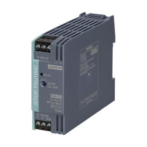 Siemens Alimentatore SITOP PSU100C, 1-fase DC 24 V/1,3 A, 6EP13315BA10